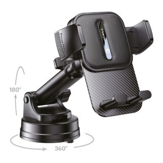Uchwyt na telefon do samochodu uniwersalny Forcell F-Grip Guardian do szyby / deski czarny