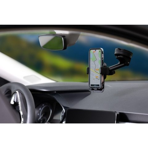 Uchwyt na telefon do samochodu uniwersalny Forcell F-Grip Guardian do szyby / deski czarny Uchwyt na telefon do samochodu uniwersalny Forcell F-Grip Guardian do szyby / deski czarny