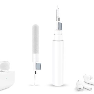 Zestaw czyszczący Tech-Protect CS02 do słuchawek 3w1 - biały