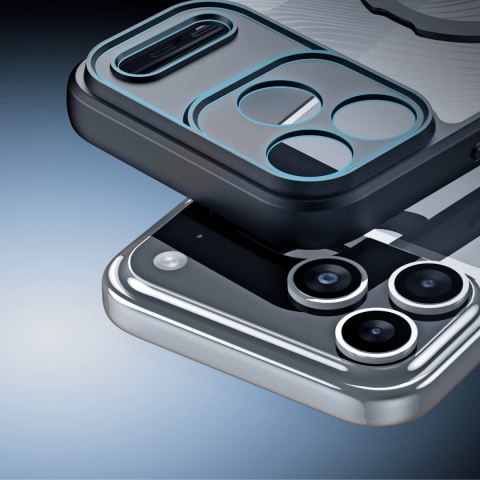 Etui Dux Ducis Aimo Mag z pierścieniem magnetycznym i podstawką na iPhone 17 Pro - czarne