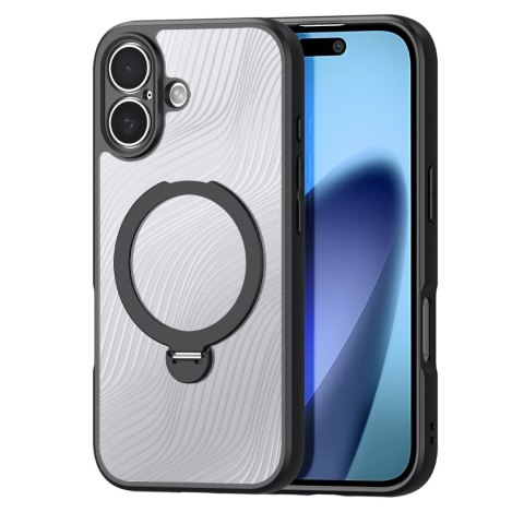 Etui Dux Ducis Aimo Mag z pierścieniem magnetycznym i podstawką na iPhone 17 - czarne