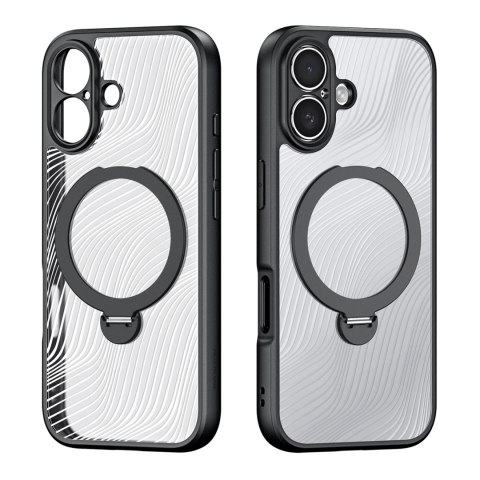 Etui Dux Ducis Aimo Mag z pierścieniem magnetycznym i podstawką na iPhone 17 - czarne