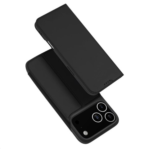 Etui Dux Ducis Skin Pro na iPhone 17 Pro Max z klapką i miejscem na kartę - czarne