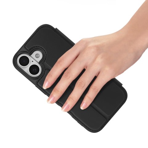 Etui Dux Ducis Skin Pro na iPhone 17 z klapką i miejscem na kartę - czarne