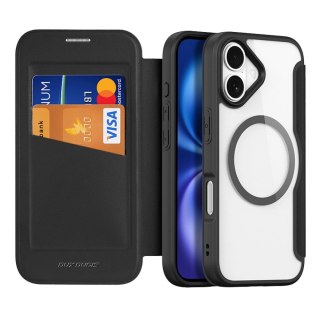 Etui Dux Ducis Skin X Pro na iPhone 17 z portfelem, kompatybilne z MagSafe - czarne
