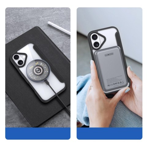 Etui Dux Ducis Skin X Pro na iPhone 17 z portfelem, kompatybilne z MagSafe - czarne