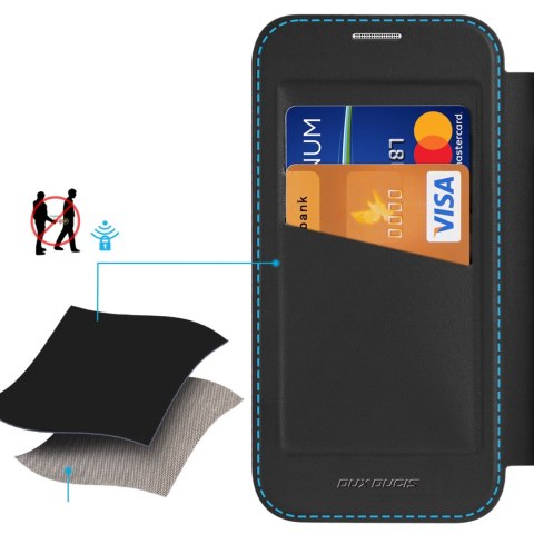 Etui Dux Ducis Skin X Pro na iPhone 17 z portfelem, kompatybilne z MagSafe - czarne