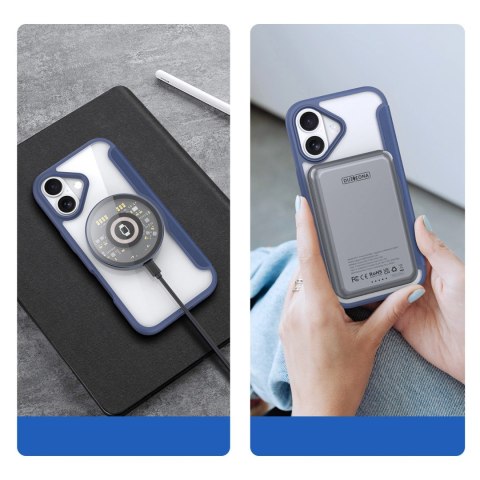 Etui Dux Ducis Skin X Pro na iPhone 17 z portfelem, kompatybilne z MagSafe - niebieskie