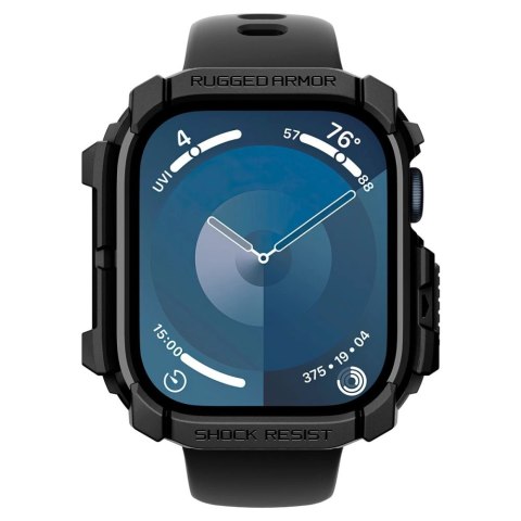 Etui Spigen Rugged Armor na Apple Watch 10 (42 mm) - czarne Etui Spigen Rugged Armor na Apple Watch 10 (42 mm) - czarne