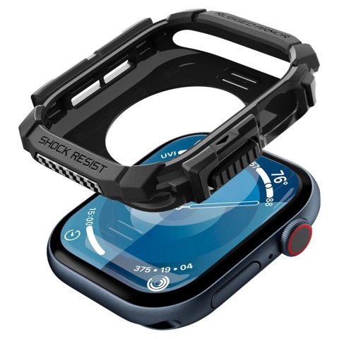Etui Spigen Rugged Armor na Apple Watch 10 (42 mm) - czarne Etui Spigen Rugged Armor na Apple Watch 10 (42 mm) - czarne