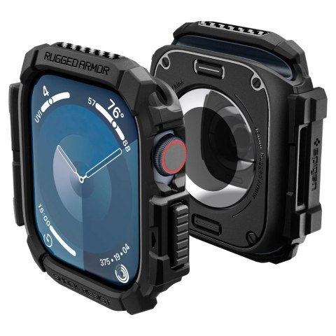 Etui Spigen Rugged Armor na Apple Watch 10 46 mm - czarne Etui Spigen Rugged Armor na Apple Watch 10 46 mm - czarne