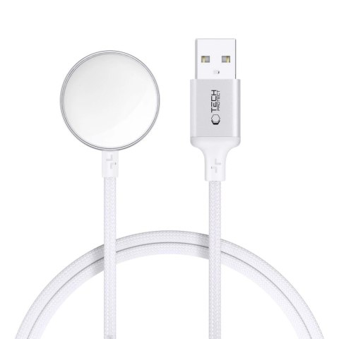 Ładowarka indukcyjna Tech-Protect UltraBoost USB-A do Apple Watch 1m - biała Ładowarka indukcyjna Tech-Protect UltraBoost USB-A do Apple Watch 1m - biała
