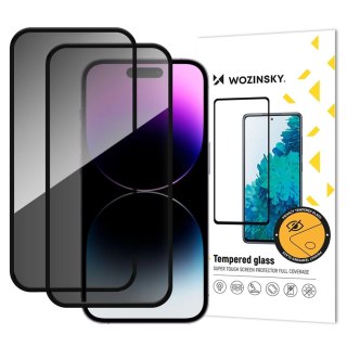 Szkło hartowane Wozinsky Privacy Glass prywatyzujące na iPhone 17 Air, zestaw 2 sztuk