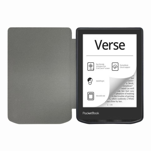 Etui Tech-Protect SmartCase na PocketBook Verse / Verse Pro - niebieskie z kwiatami sakura