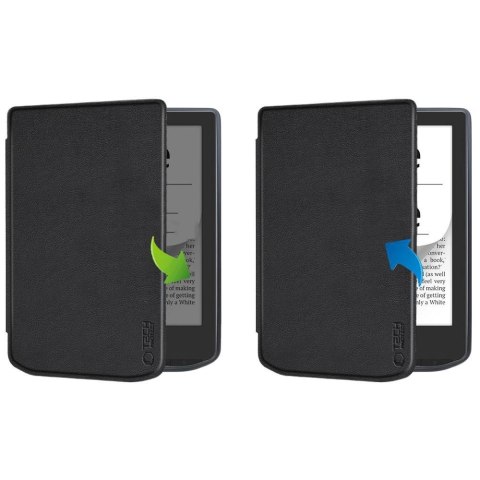 Etui Tech-Protect SmartCase na PocketBook Verse / Verse Pro - niebieskie z kwiatami sakura