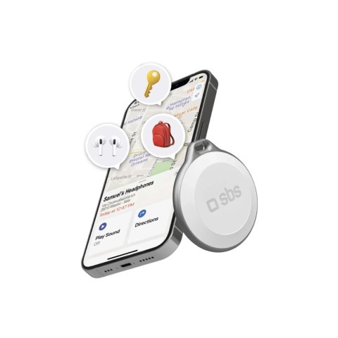 Lokalizator SBS Track My Circle wodoodporny IP65 kompatybilny z Apple Find My - biały
