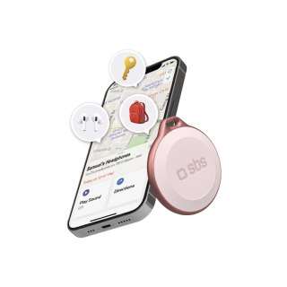 Lokalizator SBS Track My Circle wodoodporny IP65 kompatybilny z Apple Find My - różowy