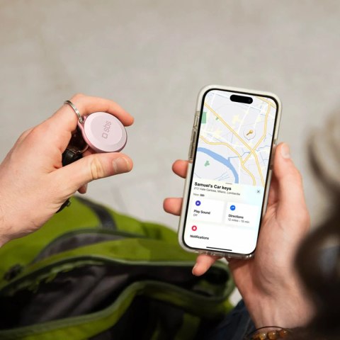 Lokalizator SBS Track My Circle wodoodporny IP65 kompatybilny z Apple Find My - różowy Lokalizator SBS Track My Circle wodoodporny IP65 kompatybilny z Apple Find My - różowy