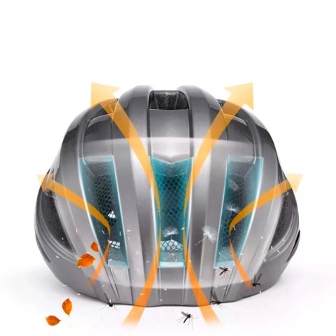 Kask rowerowy Rockbros ZK-013BK z wbudowaną lampką rozmiar uniwersalny 55-60cm - czarny Kask rowerowy Rockbros ZK-013BK z wbudowaną lampką rozmiar uniwersalny 55-60cm - czarny