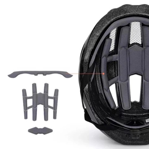 Kask rowerowy Rockbros ZK-013BK z wbudowaną lampką rozmiar uniwersalny 55-60cm - czarny Kask rowerowy Rockbros ZK-013BK z wbudowaną lampką rozmiar uniwersalny 55-60cm - czarny