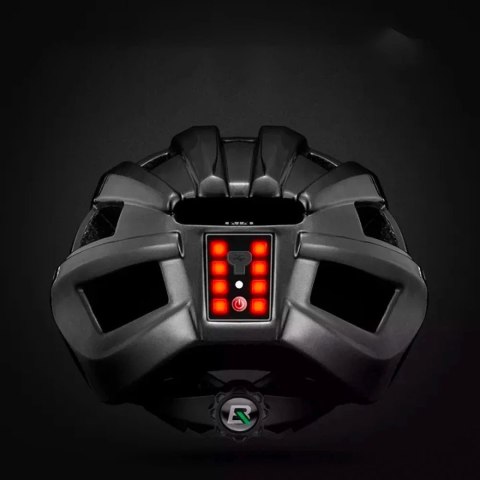 Kask rowerowy Rockbros ZK-013BK z wbudowaną lampką rozmiar uniwersalny 55-60cm - czarny Kask rowerowy Rockbros ZK-013BK z wbudowaną lampką rozmiar uniwersalny 55-60cm - czarny
