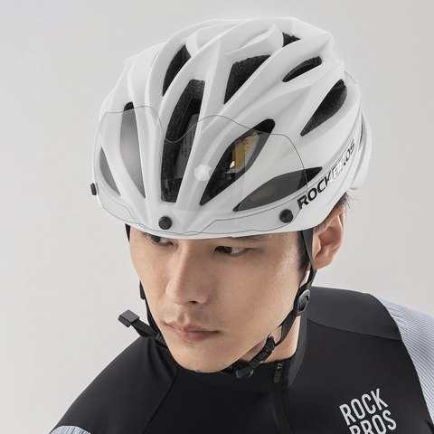 Kask rowerowy Rockbros z szybką, odpinane okulary z ochroną UV, unisex - brązowy Kask rowerowy Rockbros z szybką, odpinane okulary z ochroną UV, unisex - brązowy