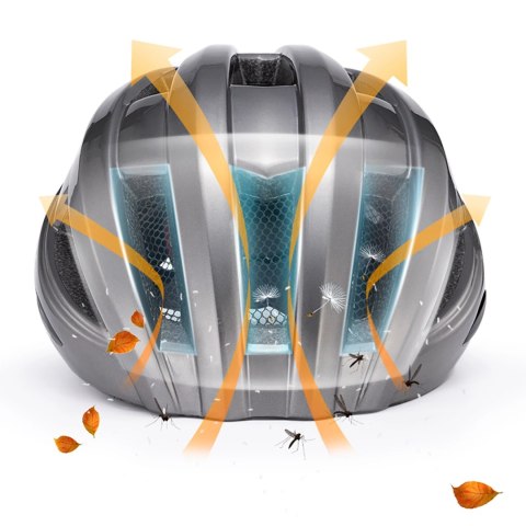 Kask rowerowy Rockbros z wbudowaną lampką - różowy Kask rowerowy Rockbros z wbudowaną lampką - różowy