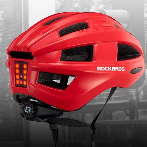 Kask rowerowy Rockbros z wbudowaną lampką - różowy Kask rowerowy Rockbros z wbudowaną lampką - różowy