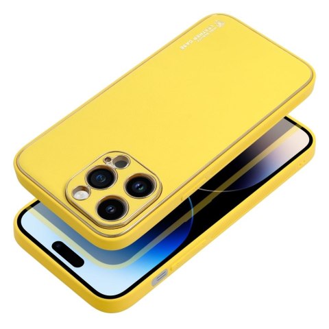 Futerał LEATHER CASE skórzany do IPHONE 14 Pro Max żółty Futerał LEATHER CASE skórzany do IPHONE 14 Pro Max żółty