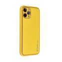 Futerał LEATHER CASE skórzany do IPHONE 15 Pro żółty Futerał LEATHER CASE skórzany do IPHONE 15 Pro żółty