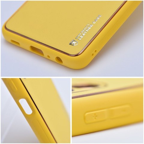 Futerał LEATHER CASE skórzany do IPHONE 15 Pro żółty Futerał LEATHER CASE skórzany do IPHONE 15 Pro żółty