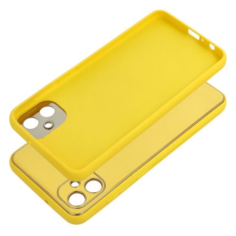 Futerał LEATHER CASE skórzany do SAMSUNG A05 żółty Futerał LEATHER CASE skórzany do SAMSUNG A05 żółty