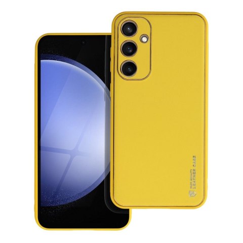 Futerał LEATHER CASE skórzany do SAMSUNG S23 FE żółty Futerał LEATHER CASE skórzany do SAMSUNG S23 FE żółty