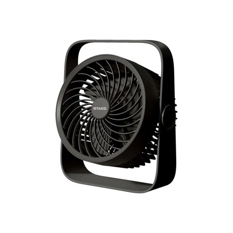 Mini wentylator Rtako WD0Y6S z podwójnym wirnikiem 3600mAh - czarny