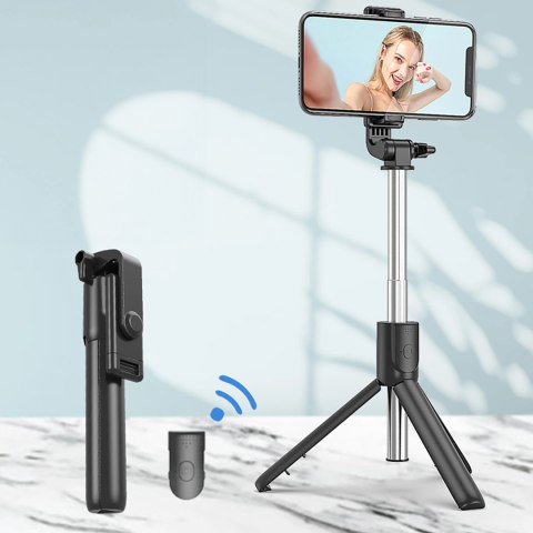 Selfie stick WRY1S teleskopowy tripod 0.7m na telefon - czarny Selfie stick WRY1S teleskopowy tripod 0.7m na telefon - czarny