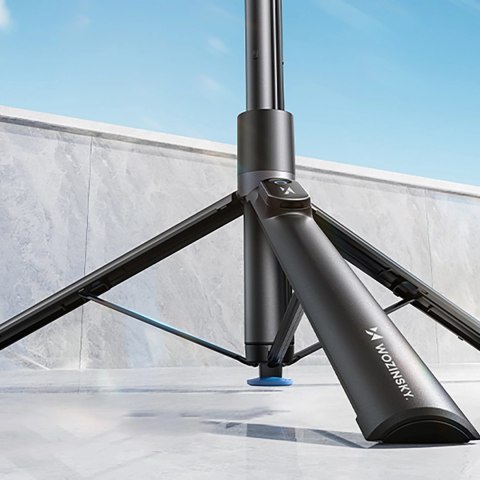 Selfie stick Wozinsky WRZP1 z automatycznie rozkładanymi nóżkami, funkcja statywu, 1,7m - czarny