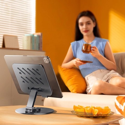 Stojak na tablet Wozinsky WRS-DSY84SS obrotowy 360° aluminiowy - szary Stojak na tablet Wozinsky WRS-DSY84SS obrotowy 360° aluminiowy - szary