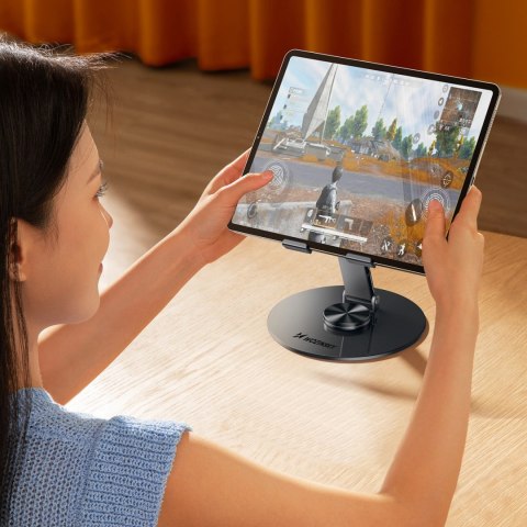 Stojak na tablet Wozinsky WRS-DSY84SS obrotowy 360° aluminiowy - szary Stojak na tablet Wozinsky WRS-DSY84SS obrotowy 360° aluminiowy - szary