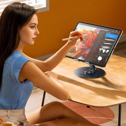 Stojak na tablet Wozinsky WRS-DSY84SS obrotowy 360° aluminiowy - szary Stojak na tablet Wozinsky WRS-DSY84SS obrotowy 360° aluminiowy - szary