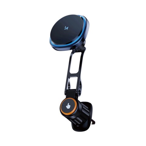 Uchwyt samochodowy Wozinsky WCT5-6S2Y z ładowarką indukcyjną Qi/MagSafe 15W na kratkę nawiewu - czarny Uchwyt samochodowy Wozinsky WCT5-6S2Y z ładowarką indukcyjną Qi/MagSafe 15W na kratkę nawiewu - czarny