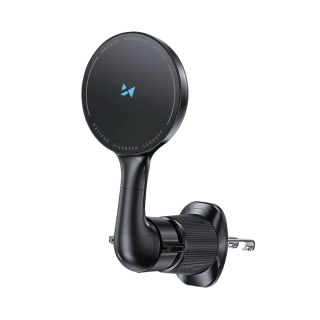 Uchwyt samochodowy Wozinsky WCT5-6S4Y z ładowarką indukcyjną Qi/MagSafe 15W na kratkę nawiewu - czarny