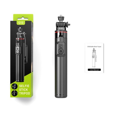 Wozinsky Selfie stick WC1Y3S teleskopowy tripod 1.3m z uchwytem na telefon - czarny Wozinsky Selfie stick WC1Y3S teleskopowy tripod 1.3m z uchwytem na telefon - czarny