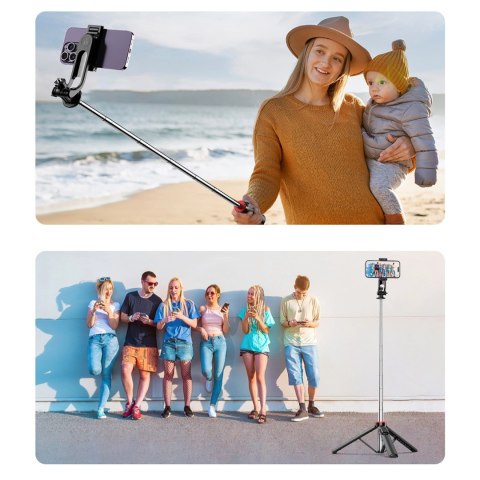 Wozinsky Selfie stick WC1Y3S teleskopowy tripod 1.3m z uchwytem na telefon - czarny Wozinsky Selfie stick WC1Y3S teleskopowy tripod 1.3m z uchwytem na telefon - czarny