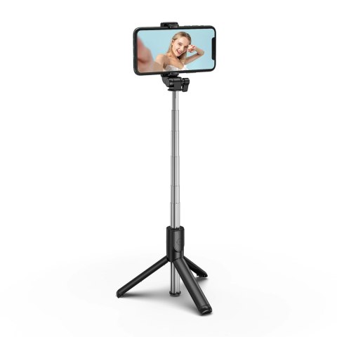 Wozinsky Selfie stick WHS1Y teleskopowy tripod 1m z uchwytem na telefon - czarny