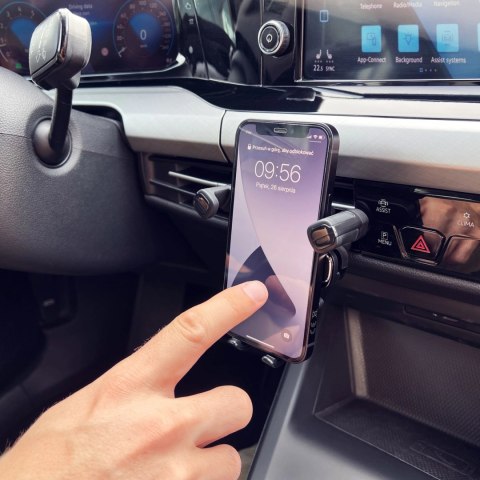 Wozinsky uchwyt grawitacyjny na telefon na kratkę w samochodzie czarny (WCHBK7) Wozinsky uchwyt grawitacyjny na telefon na kratkę w samochodzie czarny (WCHBK7)