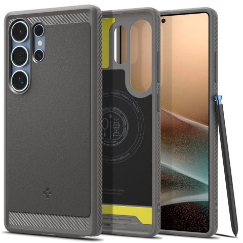 Etui Spigen Rugged Armor Mag MagSafe na Samsung Galaxy S25 - szare