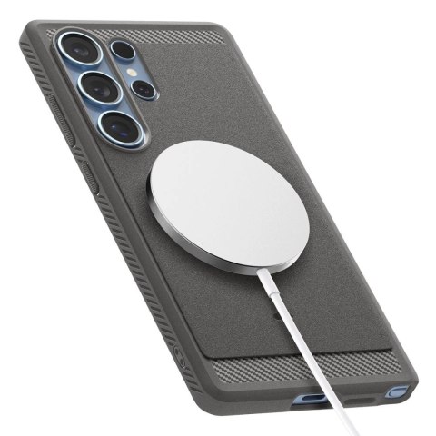 Etui Spigen Rugged Armor Mag MagSafe na Samsung Galaxy S25 - szare