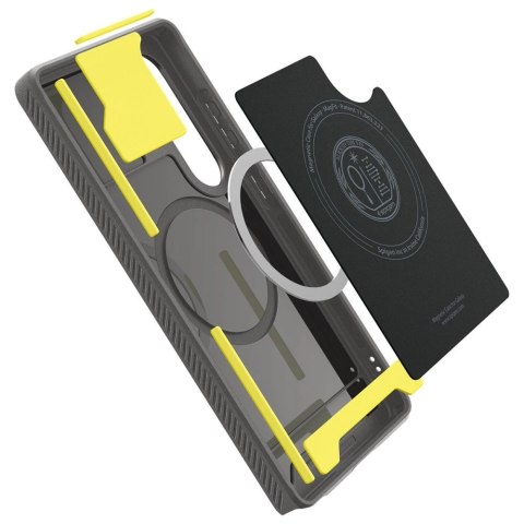 Etui Spigen Rugged Armor Mag MagSafe na Samsung Galaxy S25 - szare