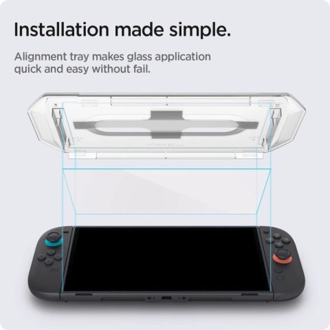 Szkło hartowane Spigen Glas.Tr "EZ FIT" 2-pack na Nintendo Switch 2 - przezroczyste