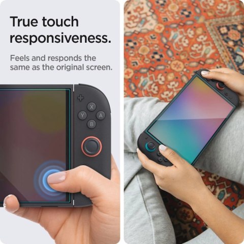 Szkło hartowane Spigen Glas.Tr "EZ FIT" 2-pack na Nintendo Switch 2 - przezroczyste